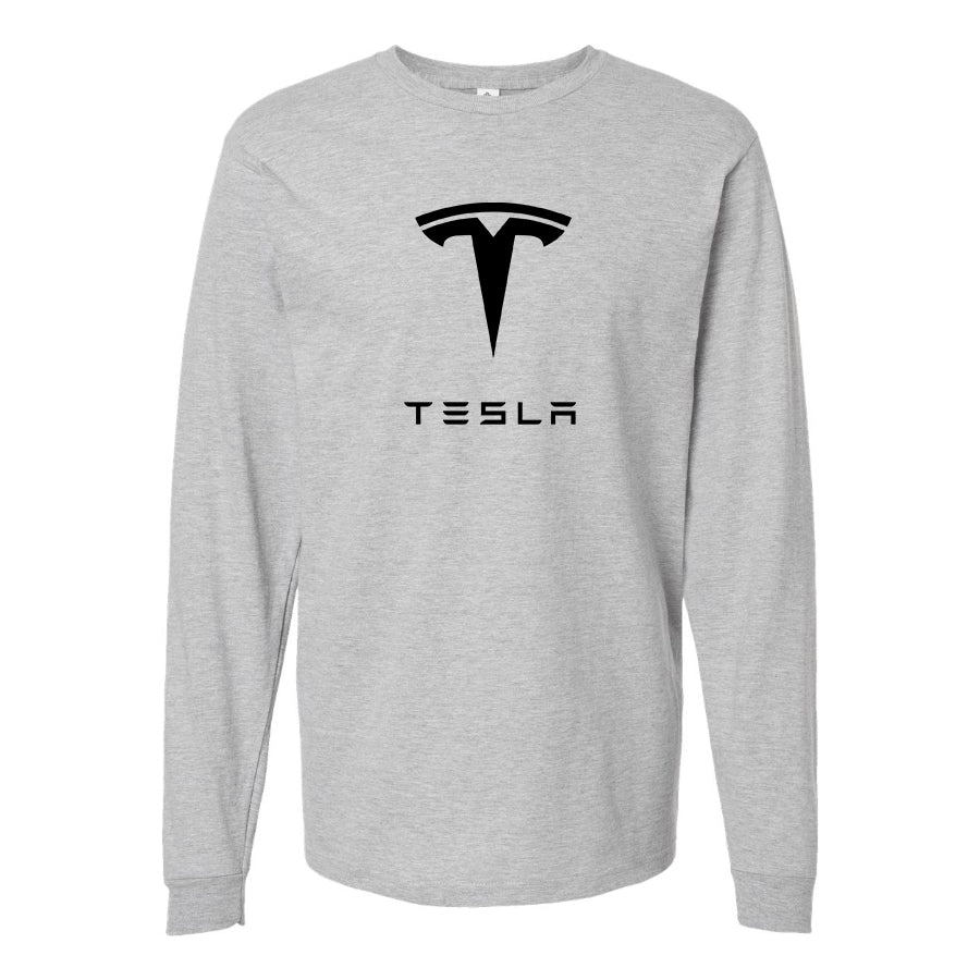 Youth Kids Tesla Motorsports Car Long Sleeve T-Shirt