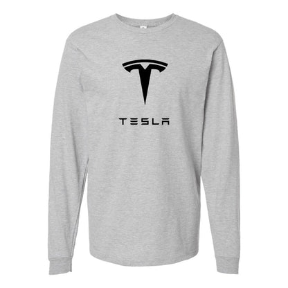 Youth Kids Tesla Motorsports Car Long Sleeve T-Shirt