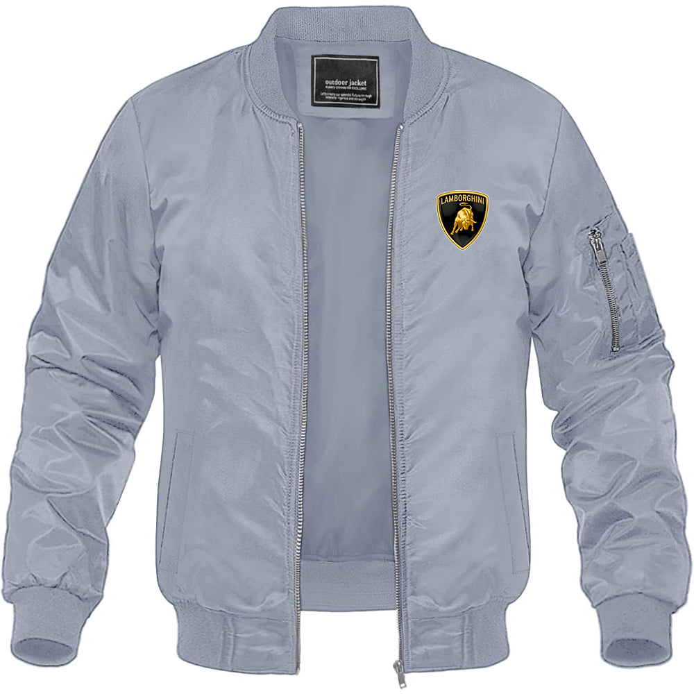 Men’s Lamborghini Car Lightweight Bomber Jacket Windbreaker Softshell Varsity Jacket Coat