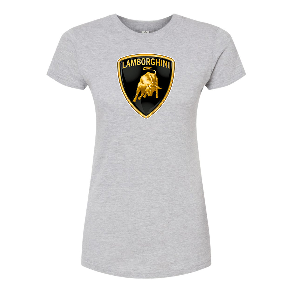 Women’s Lamborghini Car Round Neck T-Shirt