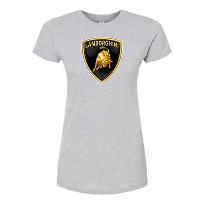 Women’s Lamborghini Car Round Neck T-Shirt