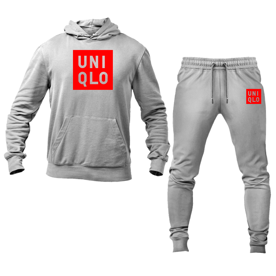 Men's Uniqlo Logo Hoodie Joggers Set