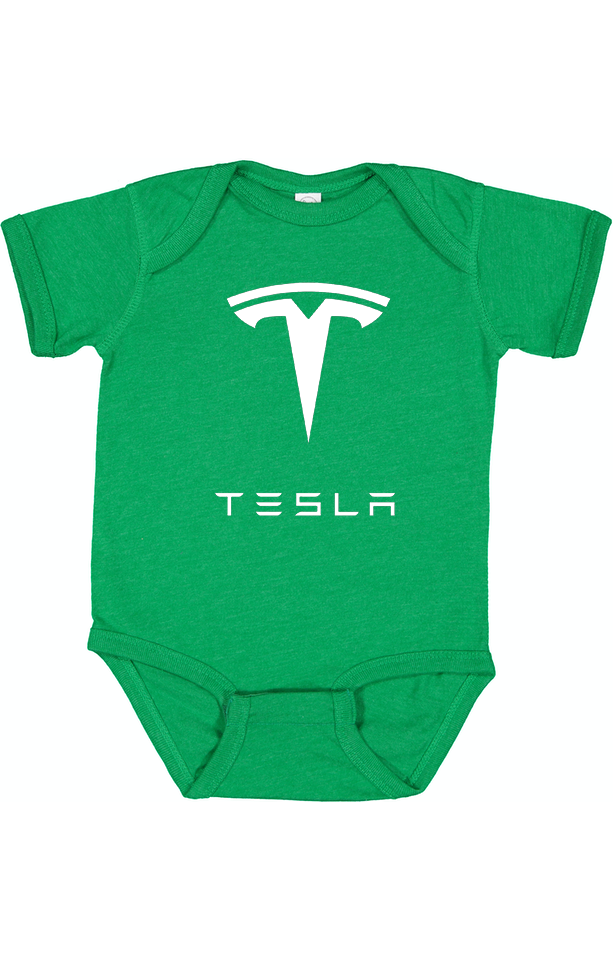 Tesla Motorsports Car Baby Romper Onesie