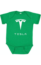 Tesla Motorsports Car Baby Romper Onesie