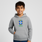Youth Kids Brasil National Soccer Team Pullover Hoodie