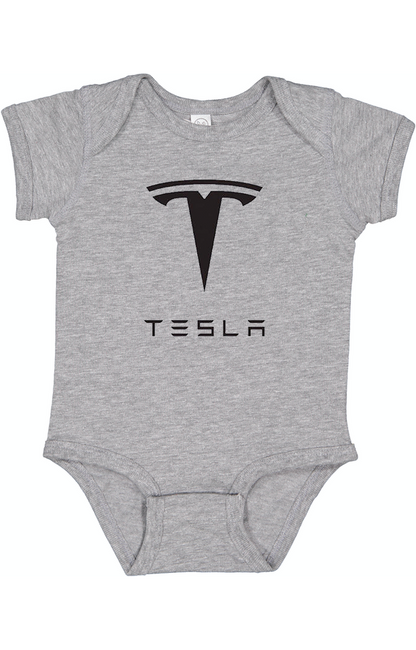 Tesla Motorsports Car Baby Romper Onesie