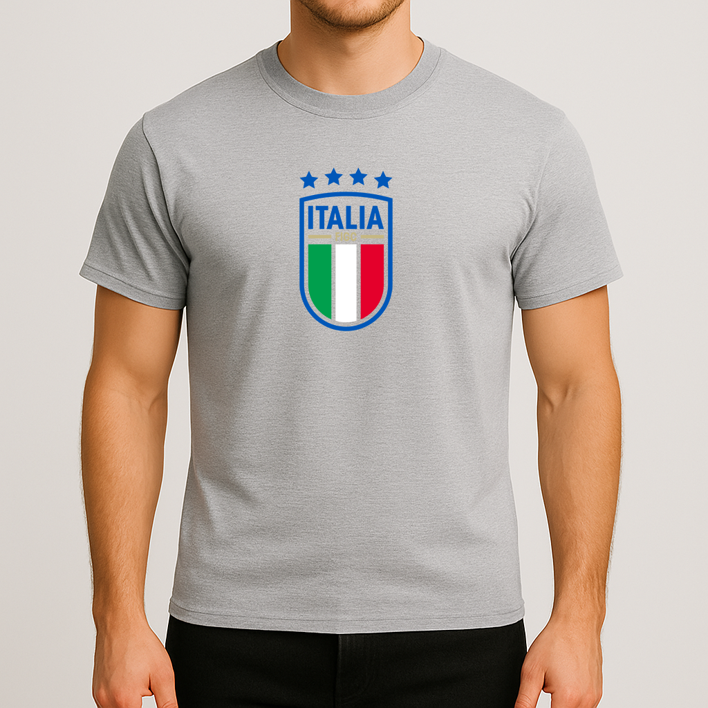 Men's Italy National Soccer Team Cotton T-Shirt