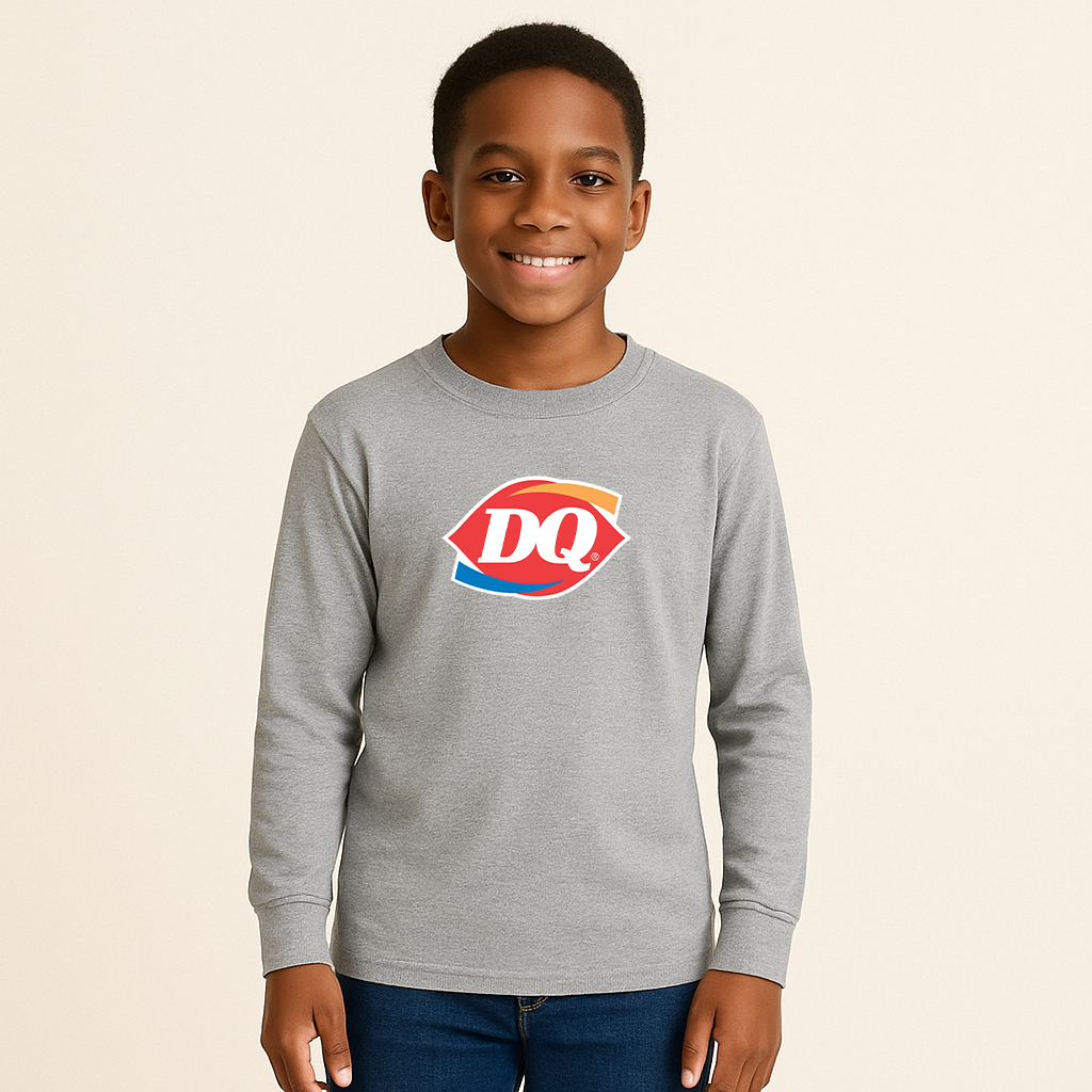 Youth Kids DQ Dairy Queen Long Sleeve T-Shirt