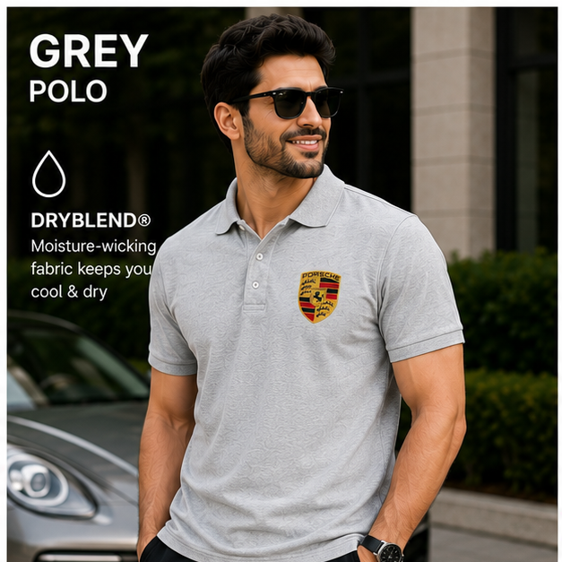 Men’s Porsche Car Dry Blend Polo