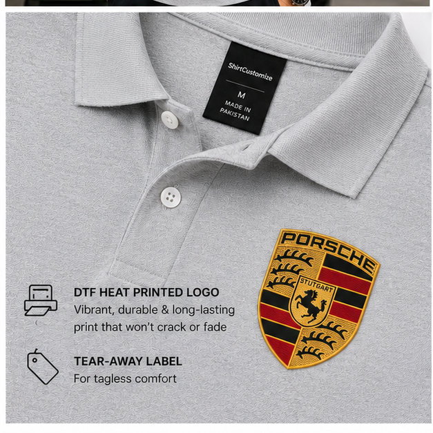 Men’s Porsche Car Dry Blend Polo