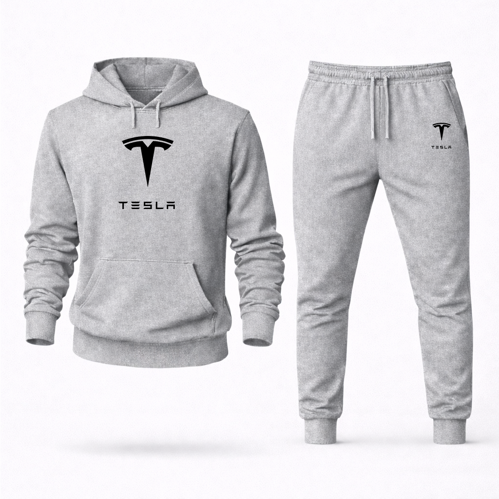 Men’s Tesla Car Hoodie Joggers Set