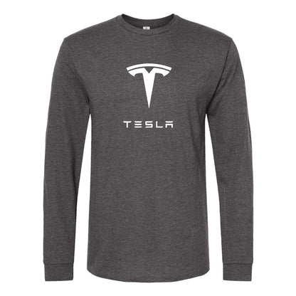 Men’s Tesla Motorsports Car Long Sleeve T-Shirt