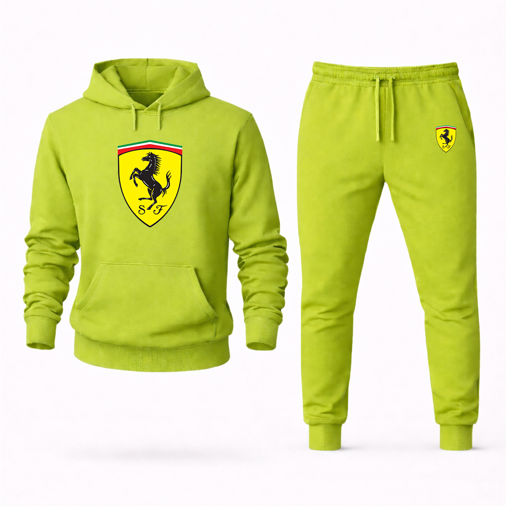 Men’s Ferrari Car Hoodie Joggers Set