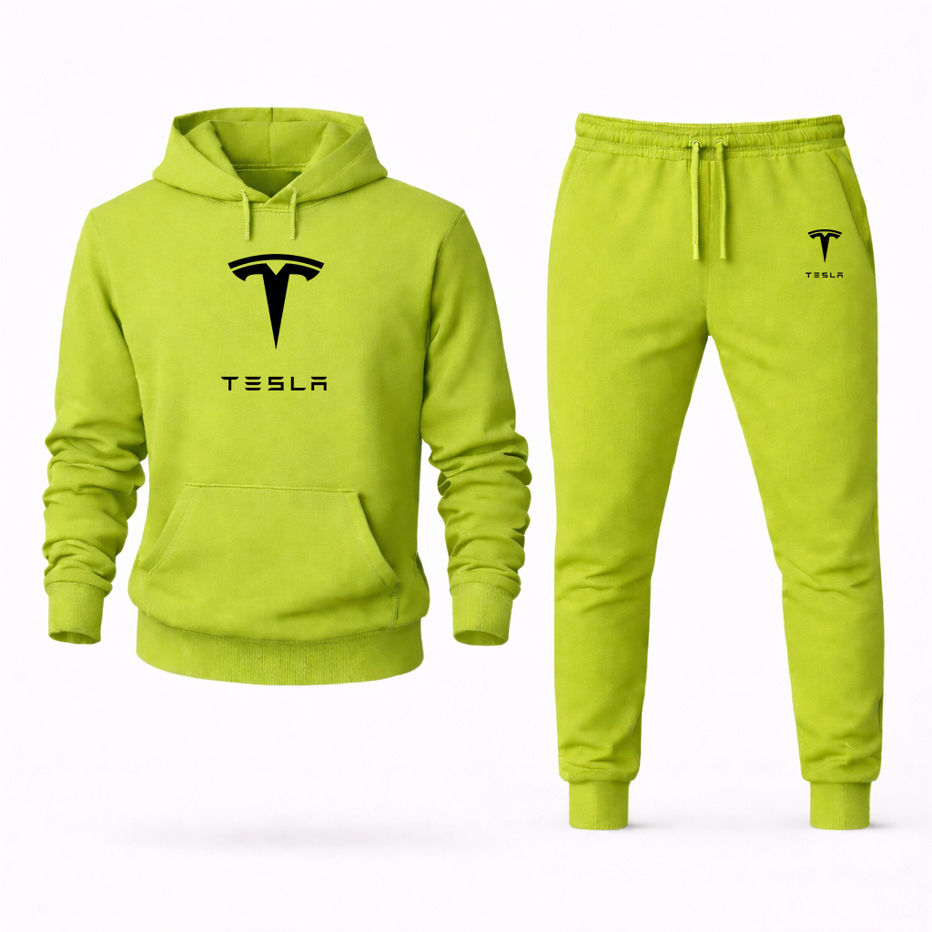 Men’s Tesla Car Hoodie Joggers Set