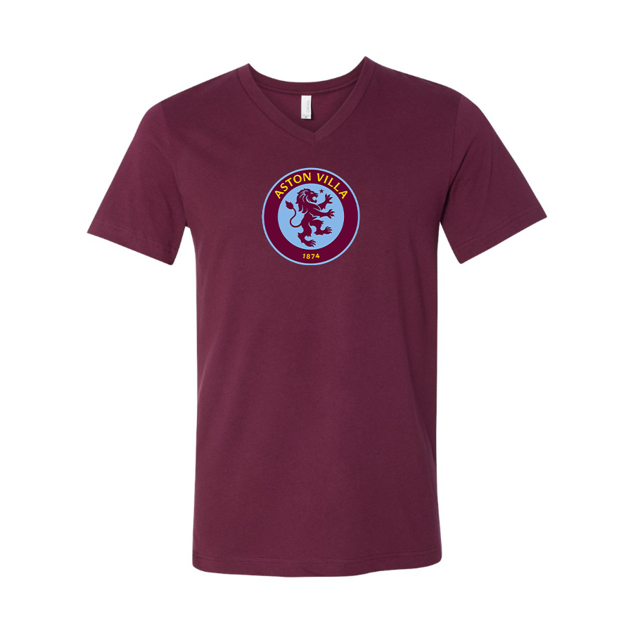 Men's Aston Villa - BELLA + CANVAS - Jersey V-Neck Tee - 3005