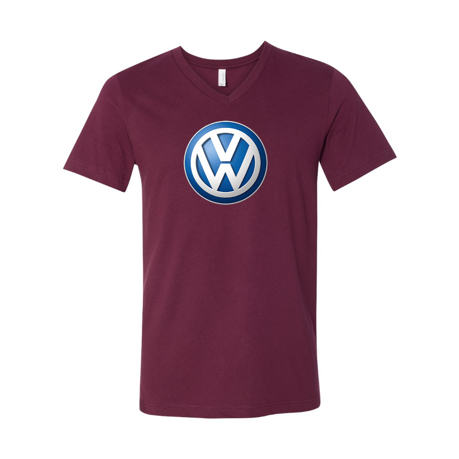 Men’s VW Volkswagen Car - BELLA + CANVAS - Jersey V-Neck Tee - 3005