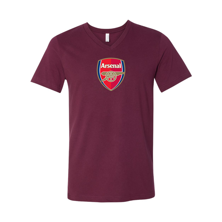 Men’s  Arsenal Soccer - BELLA + CANVAS - Jersey V-Neck Tee - 3005