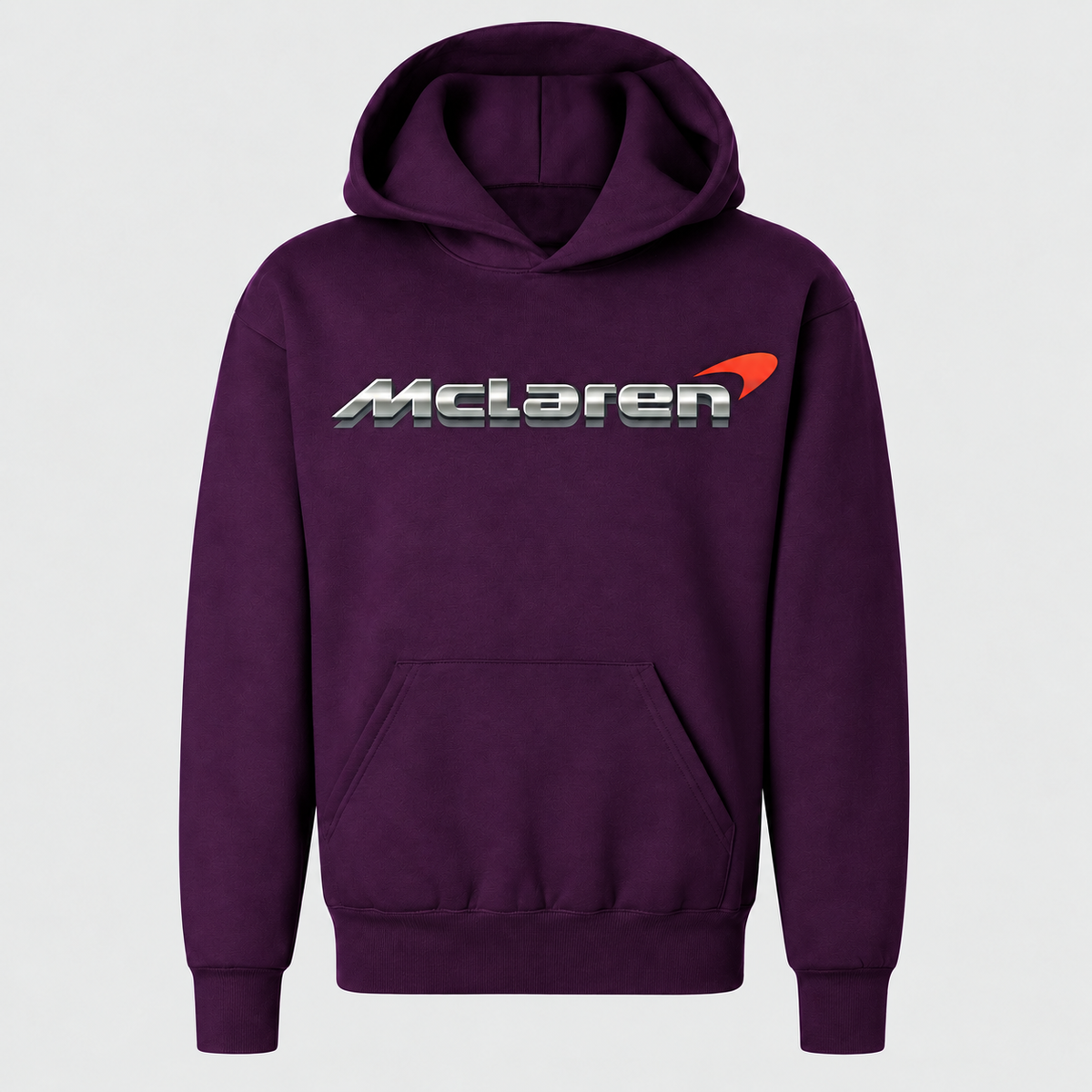 Youth Kids McLaren Pullover Hoodie - Purple, large centered chest logo