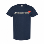 Youth Kids McLaren Cotton T-Shirt - Navy, large centered chest logo