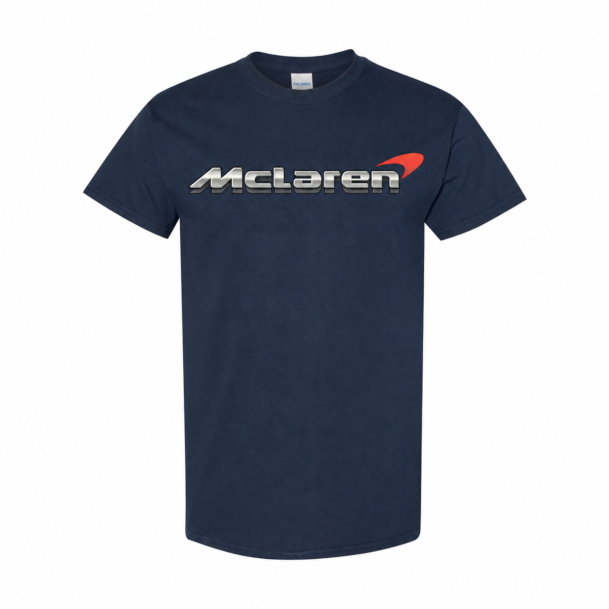 Youth Kids McLaren Cotton T-Shirt - Navy, large centered chest logo