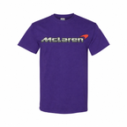 Youth Kids McLaren Cotton T-Shirt - Purple, large centered chest logo
