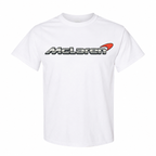 Youth Kids McLaren Cotton T-Shirt - White, large centered chest logo