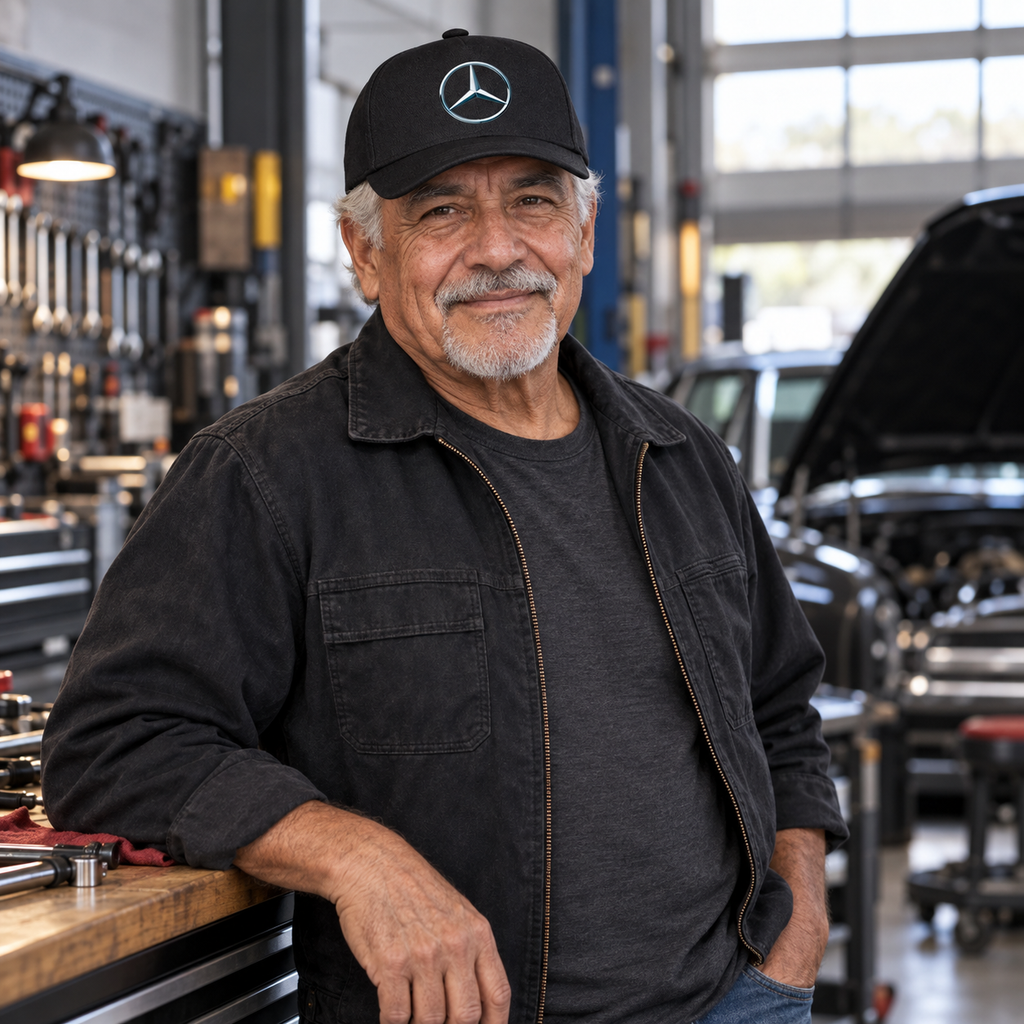 Mercedes-Benz NEW Car Dad Baseball Cap Hat | Color: Black | Image 3 | Performance garage