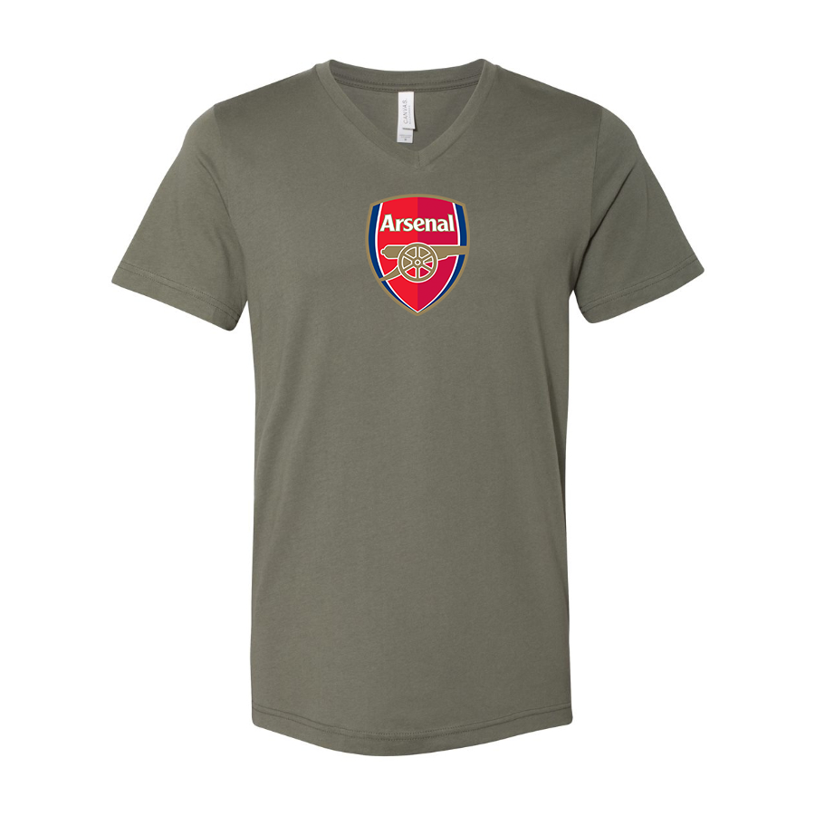 Men’s  Arsenal Soccer - BELLA + CANVAS - Jersey V-Neck Tee - 3005