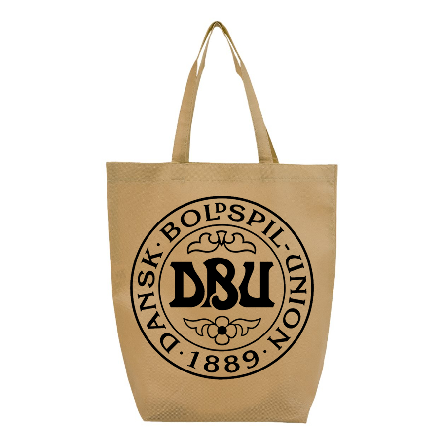 Denmark Soccer (Black) (White) - Q-Tees - Non-Woven Gusset Bottom Tote - Q1251