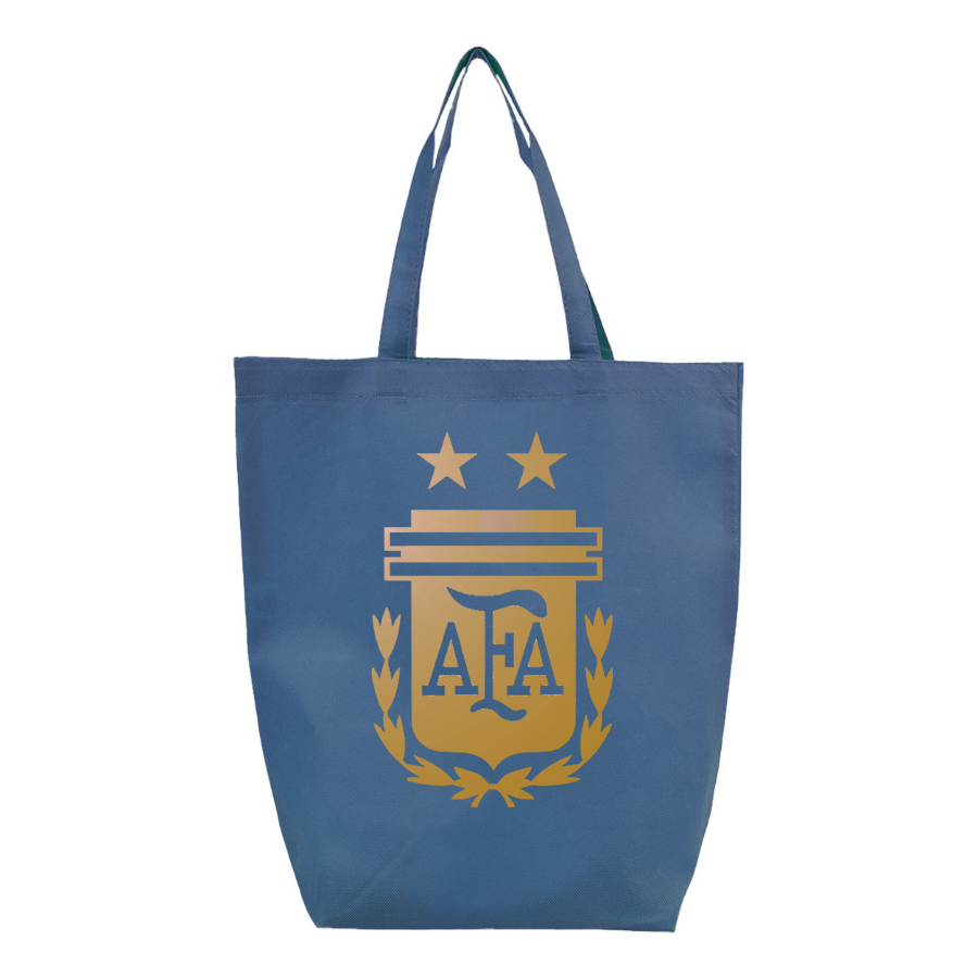 Argentina Soccer - Non-Woven Gusset Bottom Tote - Q1251 -  Q-Tees - Non-Woven Gusset Bottom Tote - Q1251
