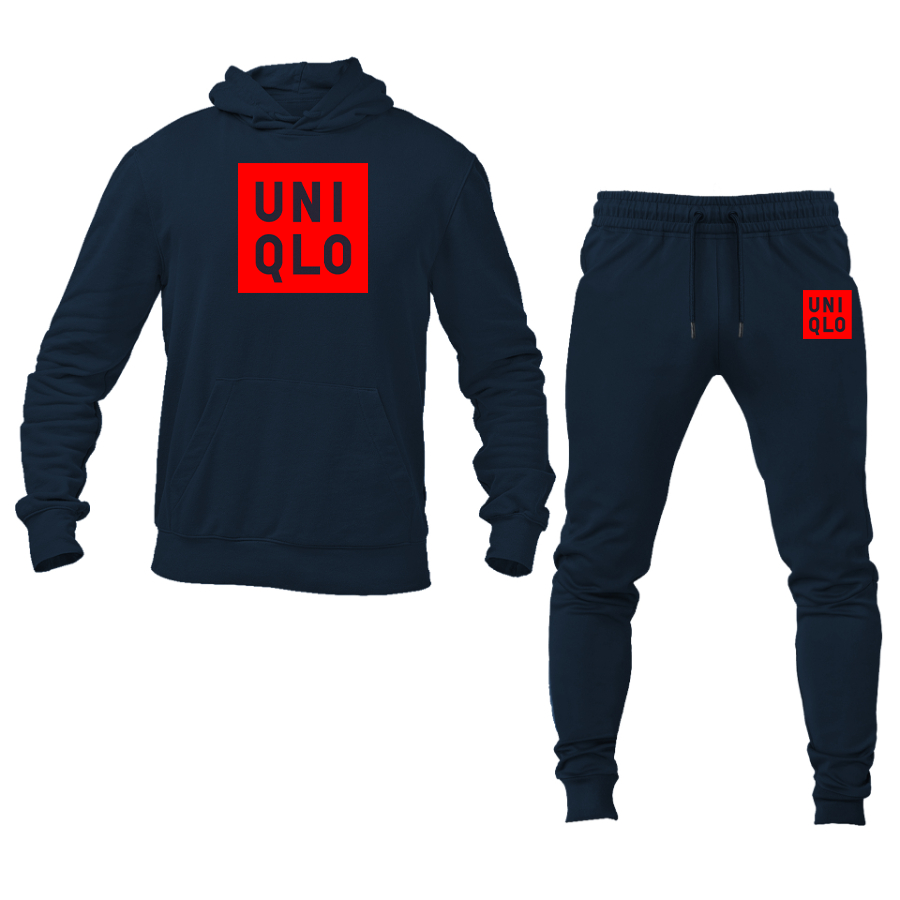 Men's Uniqlo Logo Hoodie Joggers Set