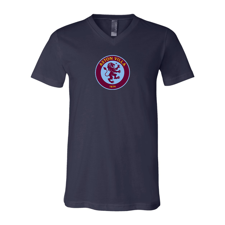 Men's Aston Villa - BELLA + CANVAS - Jersey V-Neck Tee - 3005