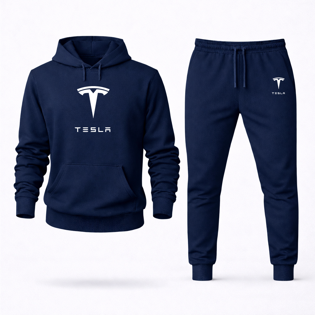 Men’s Tesla Car Hoodie Joggers Set