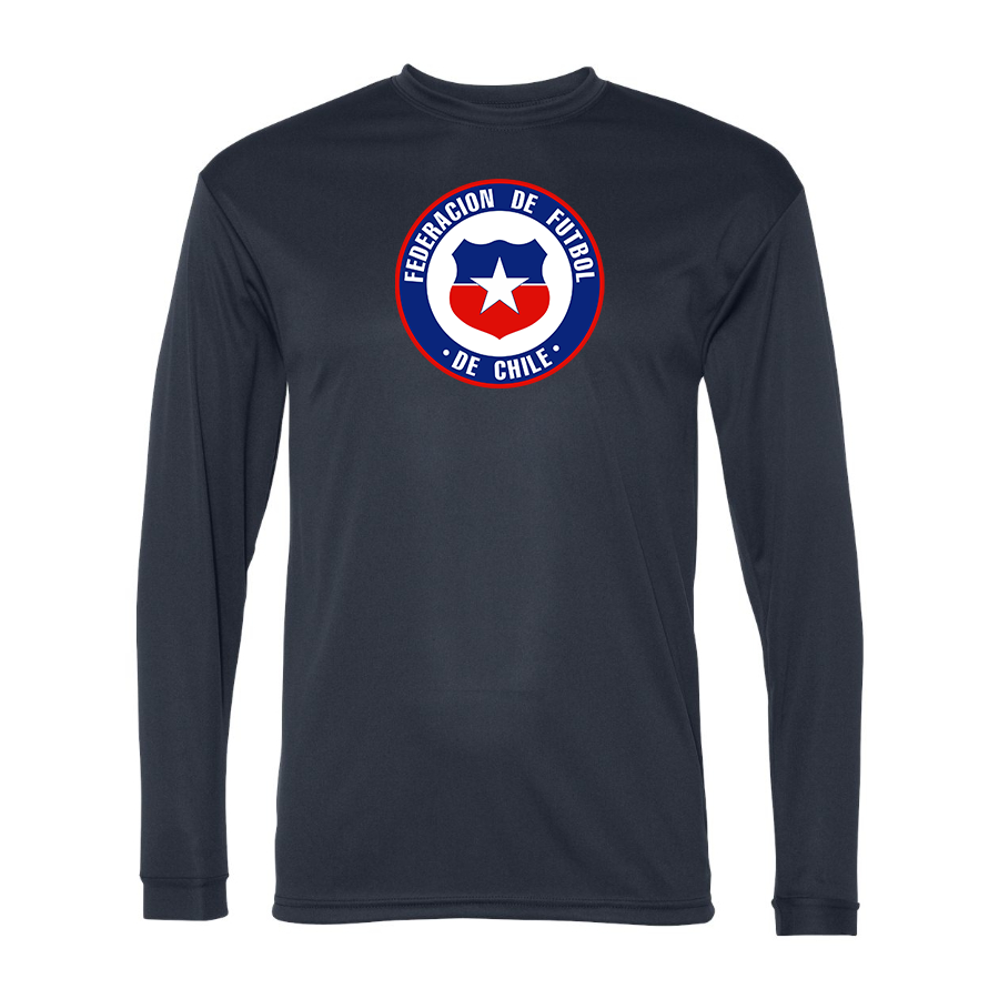 Men’s  Chile National Soccer Team - C2 Sport - Performance Long Sleeve T-Shirt - 5104