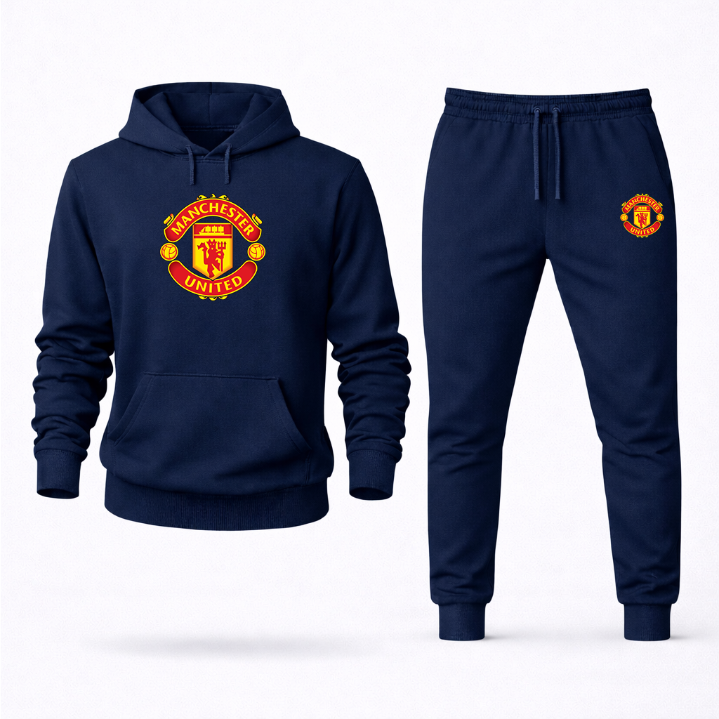 Men’s Manchester United Logo Hoodie Joggers Set