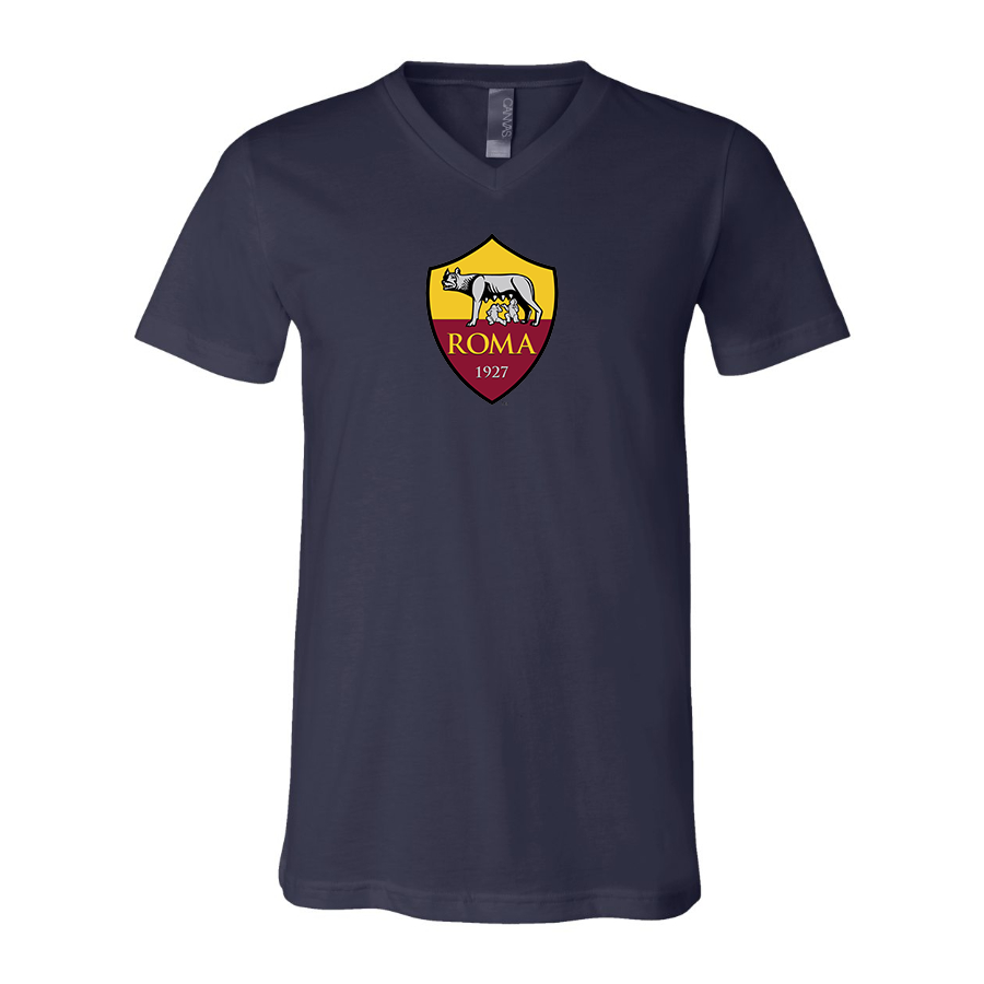 Men’s AS Roma FC - BELLA + CANVAS - Jersey V-Neck Tee - 3005