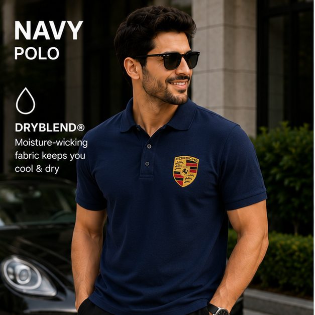 Men’s Porsche Car Dry Blend Polo