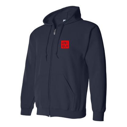 Men's Uniqlo Logo  Zipper Hoodie