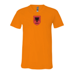 Men’s Albania National Soccer Team - BELLA + CANVAS - Jersey V-Neck Tee - 3005
