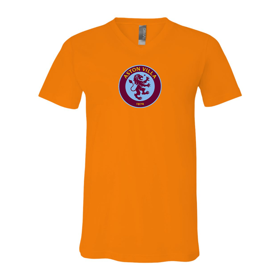 Men's Aston Villa - BELLA + CANVAS - Jersey V-Neck Tee - 3005