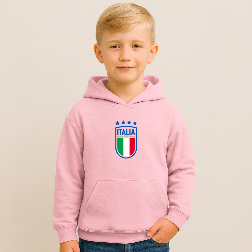 Youth Kids Italy National Soccer Team Pullover Hoodie
