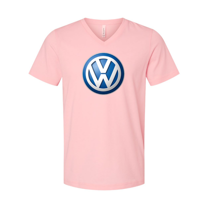 Men’s VW Volkswagen Car - BELLA + CANVAS - Jersey V-Neck Tee - 3005