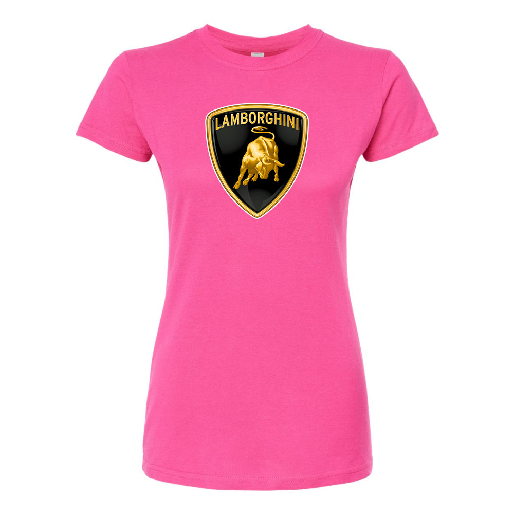 Women’s Lamborghini Car Round Neck T-Shirt