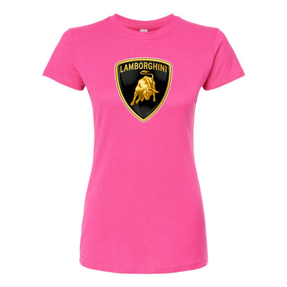 Women’s Lamborghini Car Round Neck T-Shirt