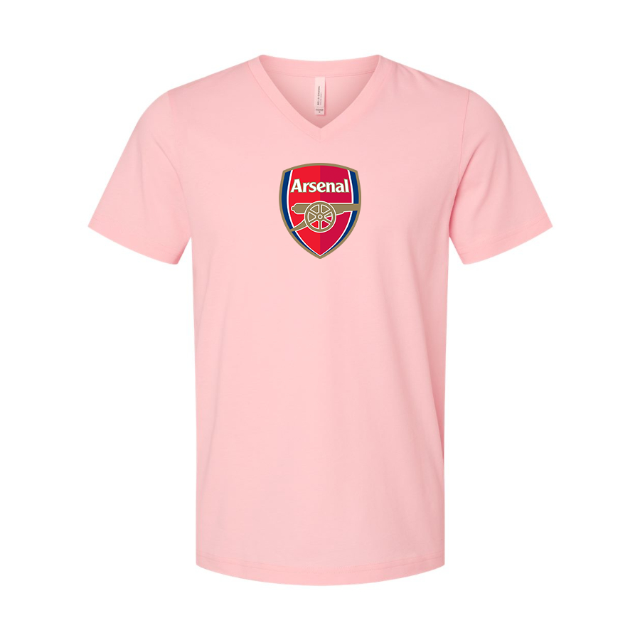 Men’s  Arsenal Soccer - BELLA + CANVAS - Jersey V-Neck Tee - 3005