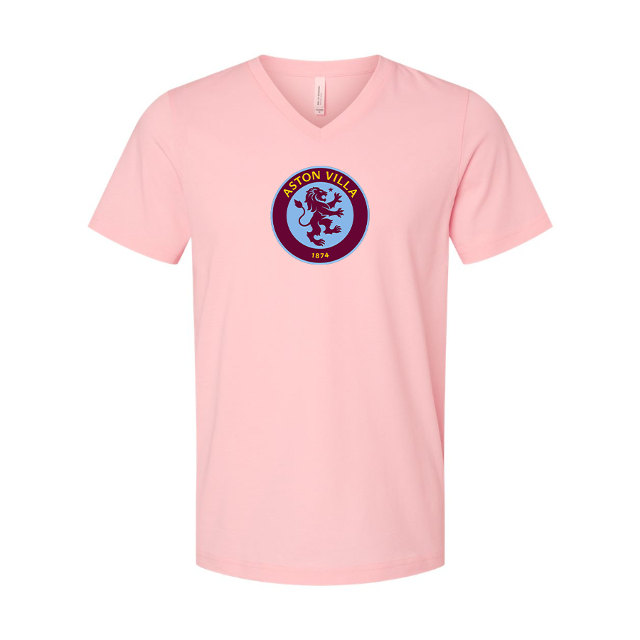 Men's Aston Villa - BELLA + CANVAS - Jersey V-Neck Tee - 3005