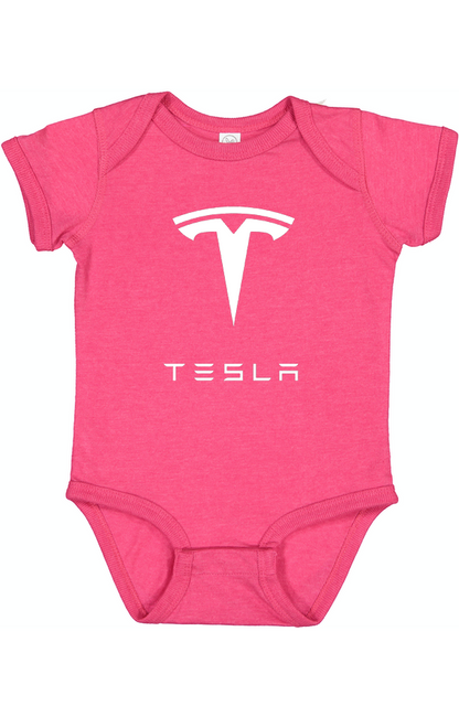 Tesla Motorsports Car Baby Romper Onesie