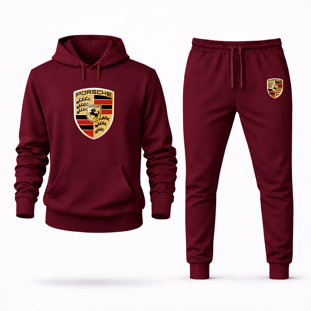Men’s Porsche Car Hoodie Joggers Set