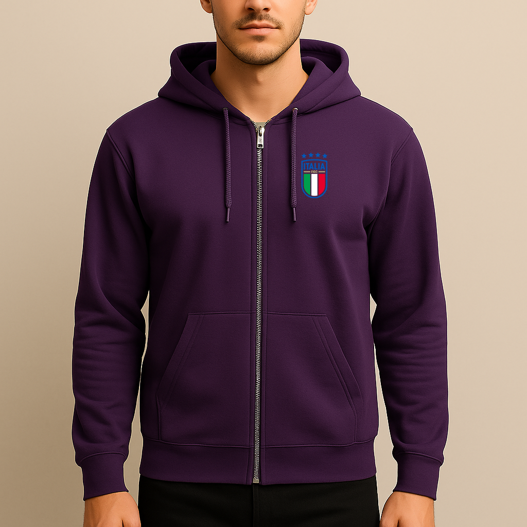 Men's Italy National Soccer Team Zipper Hoodie