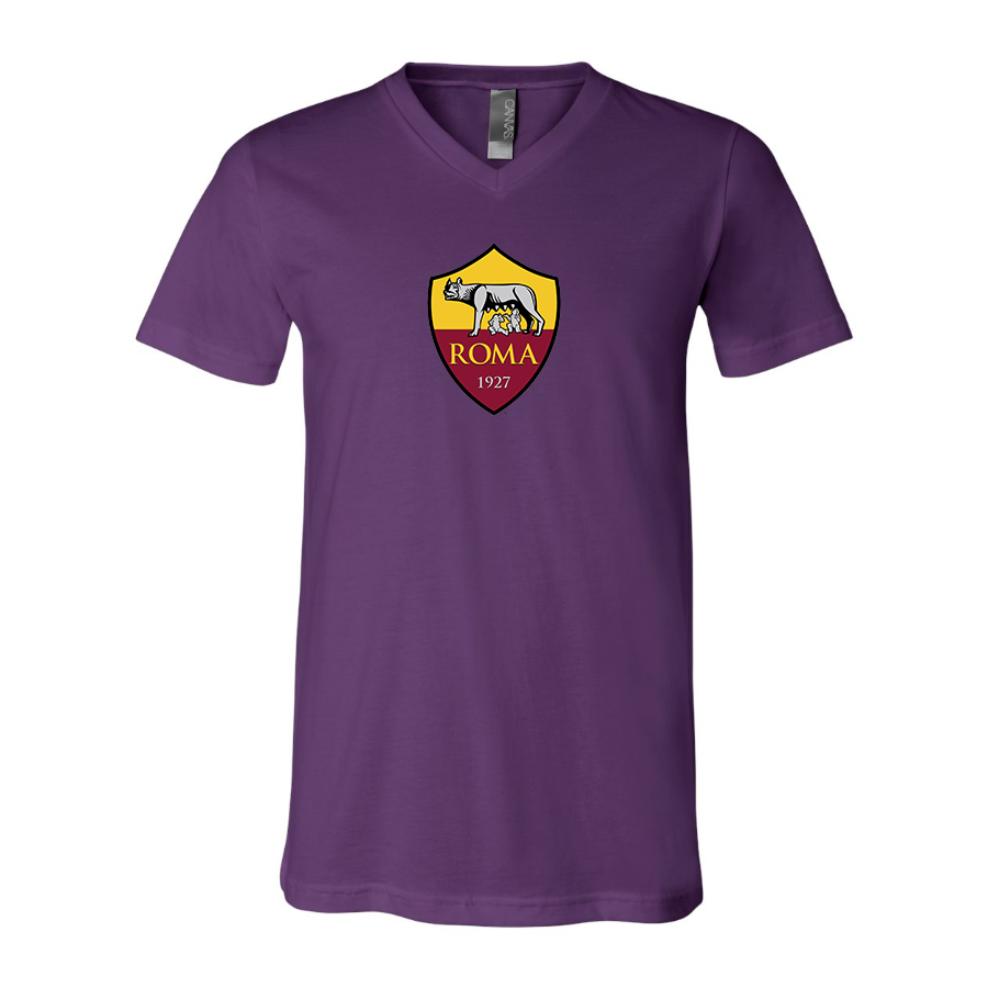 Men’s AS Roma FC - BELLA + CANVAS - Jersey V-Neck Tee - 3005
